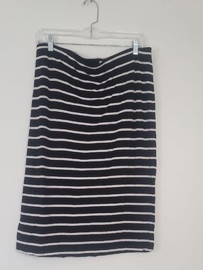 A New Day, Striped Black and White Pencil Skirt
